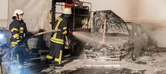 Brand eines PKW Brand eines PKW
