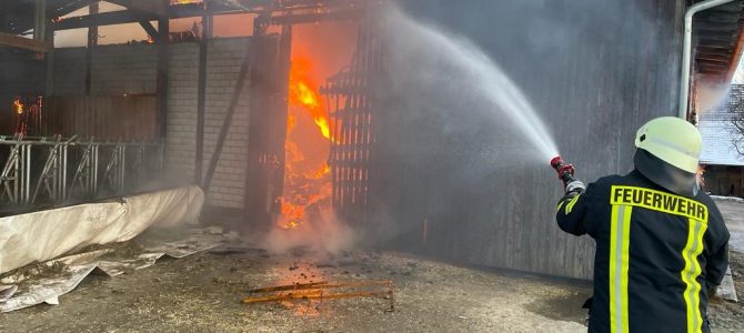 Feuerwehr Eigeltingen unterstützt beim Brand in Orsingen