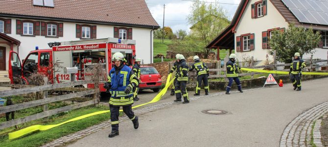 Jahreshauptübung der Feuerwehr Abteilungen Rorgenwies und Heudorf