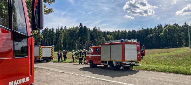 Gemeldete Explosion eines Strommastes